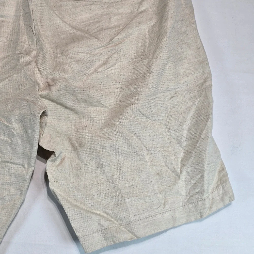 Gap‎ Mens 34 Stone Beige Linen Cotton Blend 10 Inch Inseam Shorts 228590-00